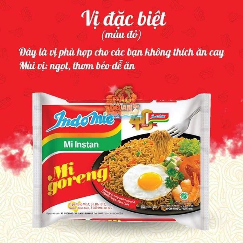 Thùng 40gói mì trộn Indomie vị Đặc biệt trứng