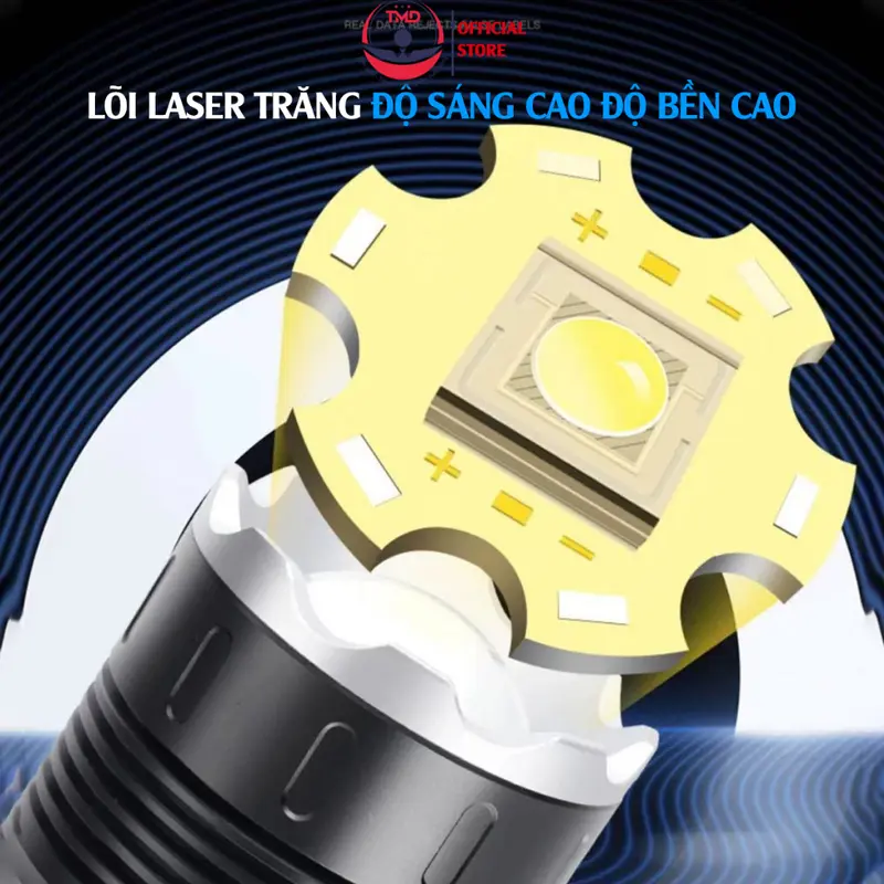 -Đèn pin cầm tay RAY BOW 1122 siêu sáng chiếu siêu xa _có ZOOM xa gần _ sạc ngược cho điện thoại 2