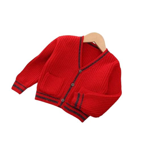 TETSU STORE  Sweater Cardigan Rajut Nakara Garis Tangan Anak / Sweater Rajut Anak Lucu Usia 2-12tahun 3