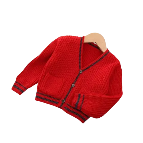 TETSU STORE  Sweater Cardigan Rajut Nakara Garis Tangan Anak / Sweater Rajut Anak Lucu Usia 2-12tahun 3