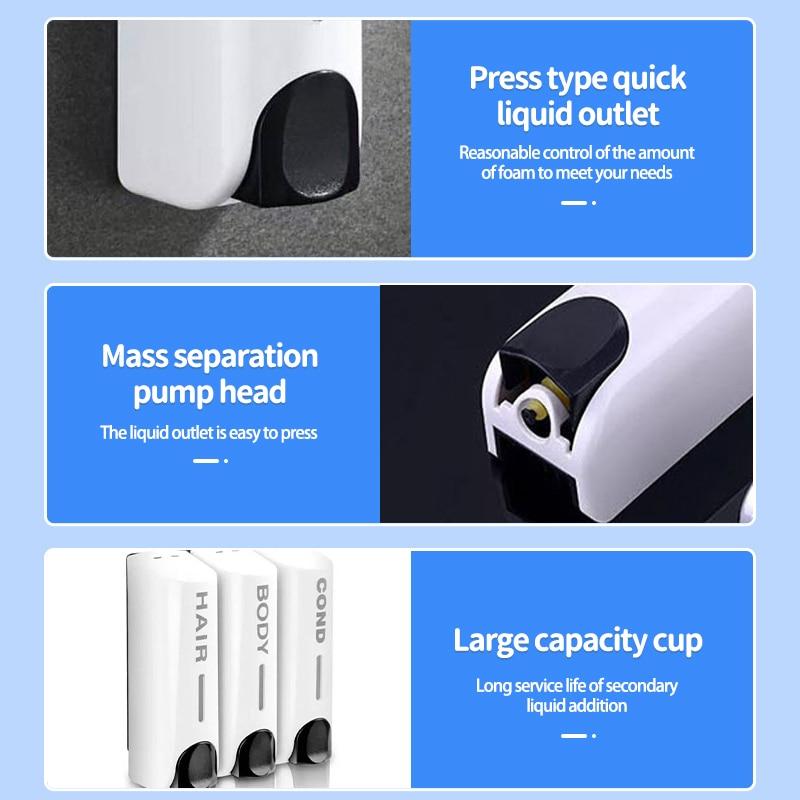 Hộp Đựng Xà Phòng Ép Thủ Công Cho Phòng Tắm, Hộp Đựng Dầu Gội Gắn Tường, Sữa Tắm, Chai, Hộp Xà Phòng, Thiết Bị Phòng Tắm Kiểu Khách Sạn 1