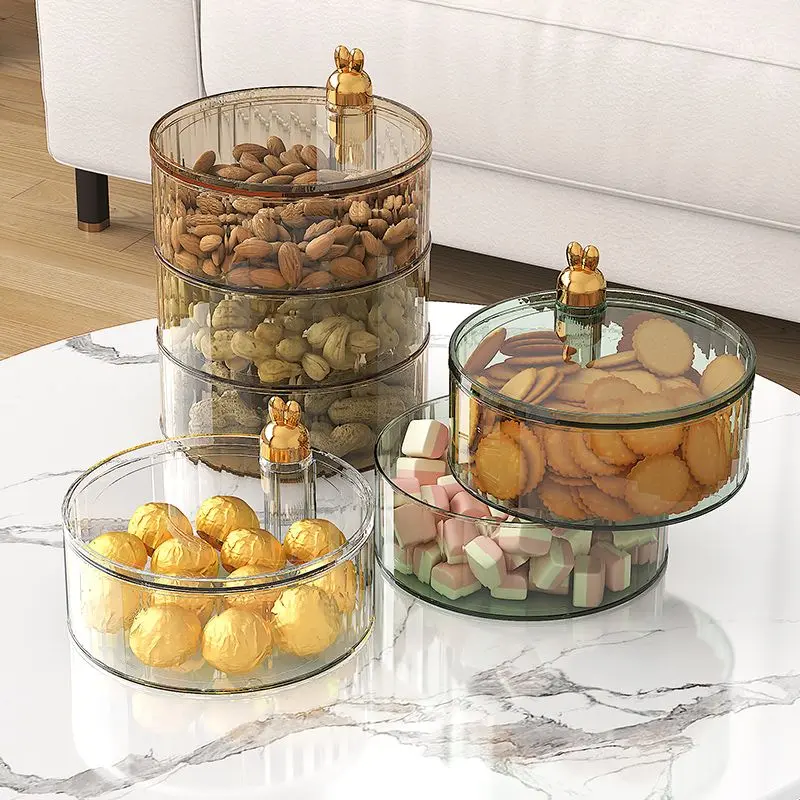 Fruit platter, snack plate, candy box, rotate, snack storage box