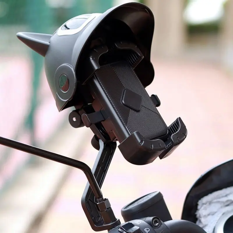 Motorcycle Helmet Phone Holder, Electric Motorcycle Phone Holder, Helmet Style Phone Mount, Phone Accessories for Motorcycle, Bike, Car