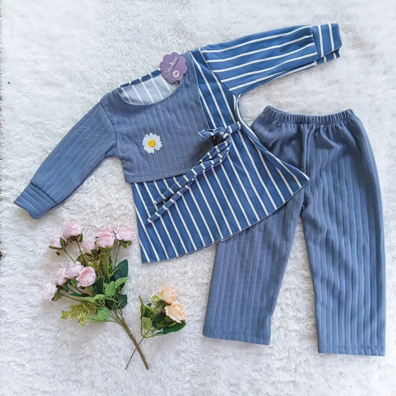 Setelan Knit Hornet Rompi Anak Perempuan Usia 1-10 Tahun Lengan panjang Parsel 0