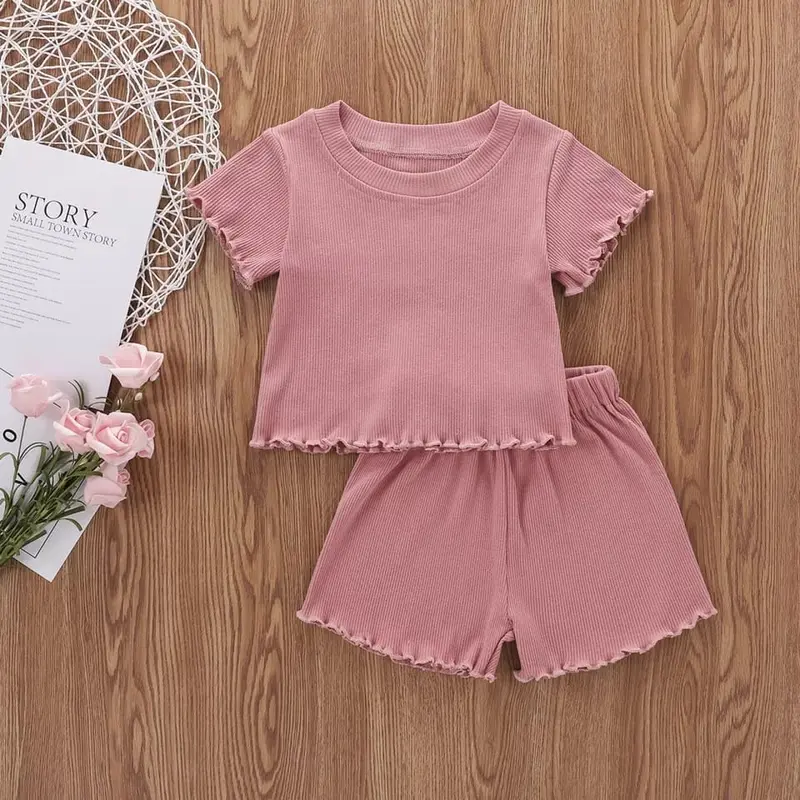 setelan anak rabella rib Polos Baju Celana Fashion 1