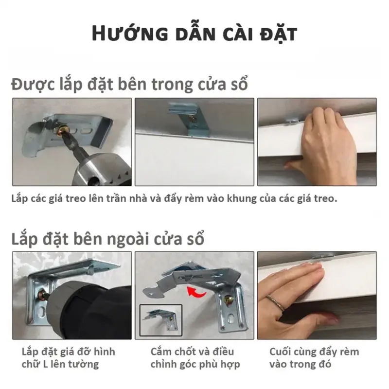 Rèm Cầu Vồng hàn quốc , đầy đủ phụ kiện lắp ráp . Điều chỉnh ánh sáng linh hoạt 3