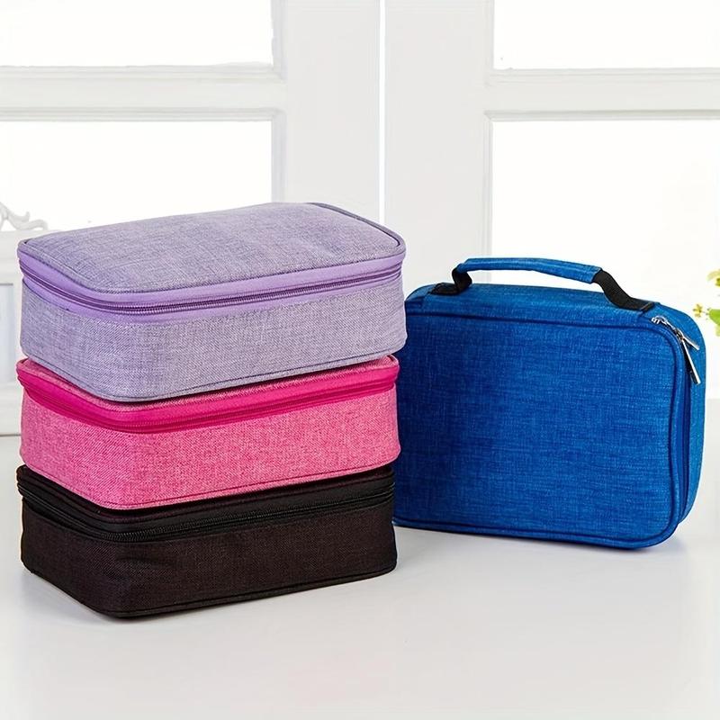 Large Capacity Zipper Pencil Case, 1 Count Multi-functional 72-slot Pencil Organizer with 2 Removable Sleeves, Portable Stationery Pouch for School & Office 2