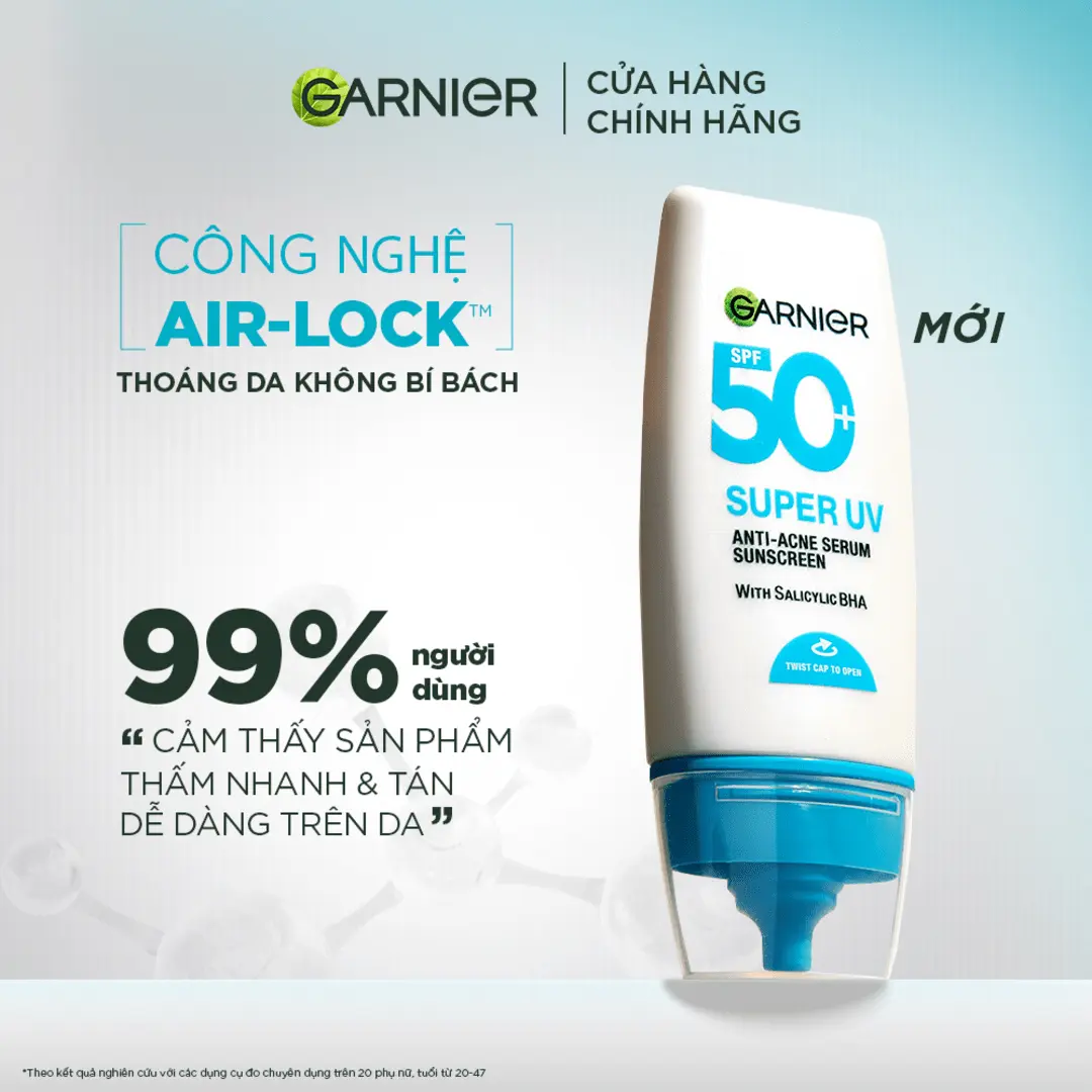 [MỚI] [MUA 1 TẶNG 1]  Kem Chống Nắng Garnier Phổ Rộng 12H Kiềm Dầu & Hỗ Trợ Giảm Mụn Spf 50+PA++++ 30ML | BigBuy360 - bigbuy360.vn