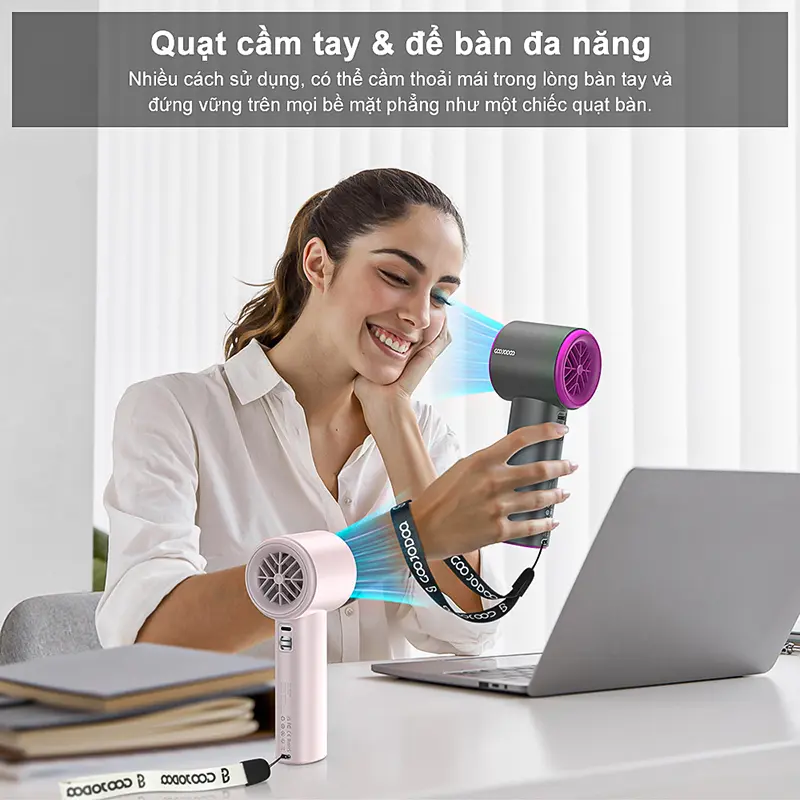 【GOOJODOQ x KOC】Quạt cầm tay tốc độ cao tặng ốp, 100 mức gió,  màn hình kỹ thuật số,  Sử Dụng 2-7h, Usb Mobile PHÙ HỢP LÀM QUÀ TẾT, QUÀ CHO NGƯỜI YÊU Phụ Kiện | BigBuy360 - bigbuy360.vn