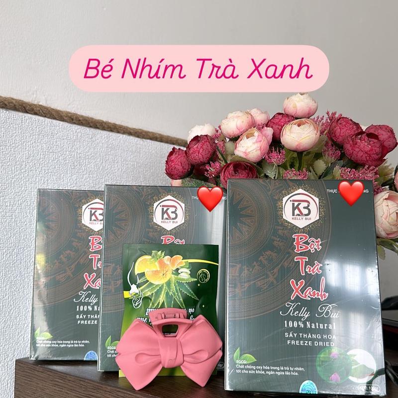 Bot - ( 3 BỘT TRÀ XANH + ĐỀ TỐC) ( TẶNG CHAI- Dây đo + thìa ) Không đường