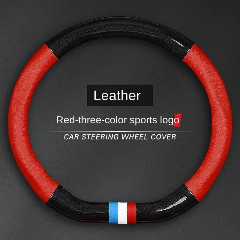 Car Steering Wheel Cover, Durable Steering Wheel Protector with Non-slip Lining, Breathable Steering Wheel Cover for Car Interior Decoration 4