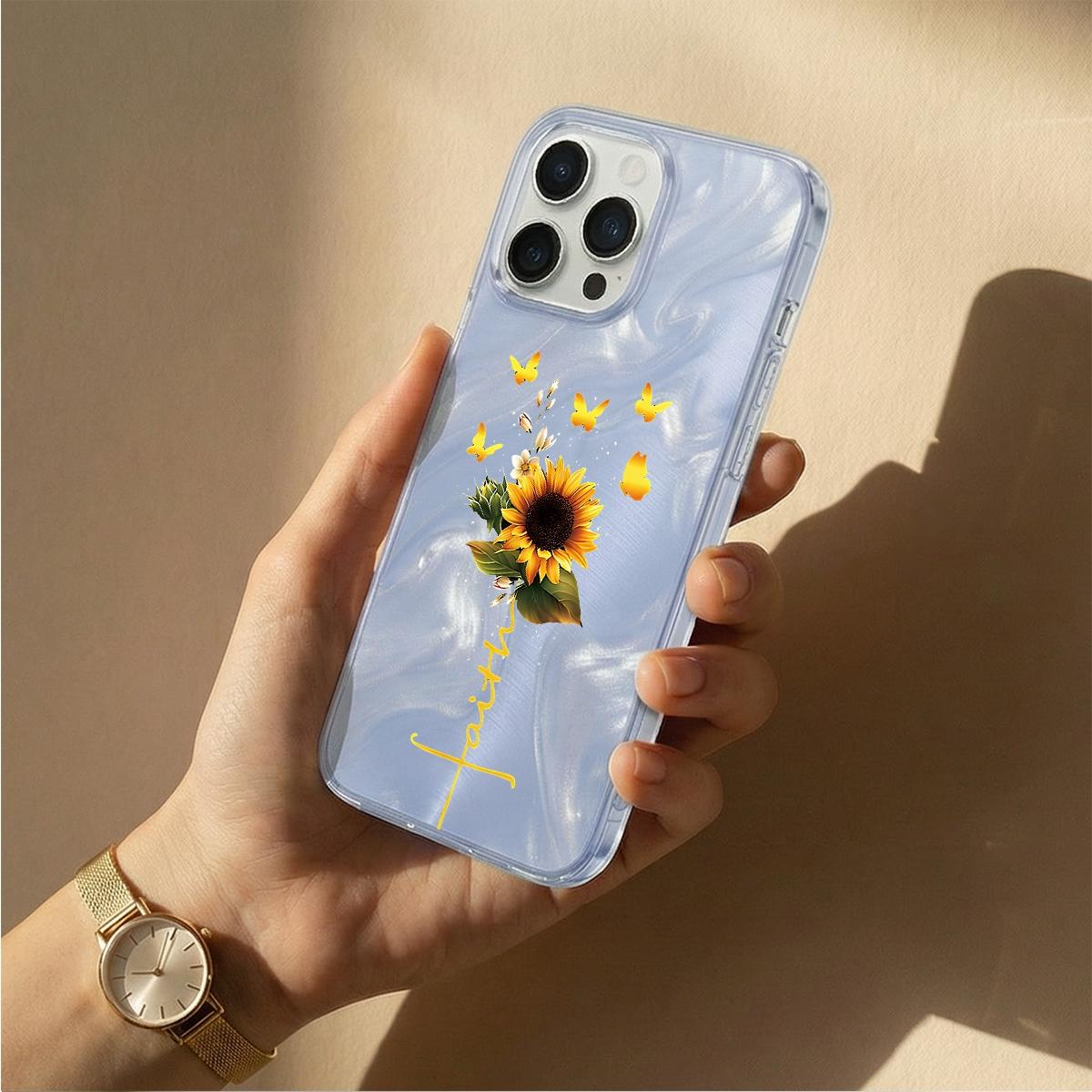 bunga matahari Casing hp untuk iPhone 17 PRO MAX 17 AIR 16 PLUS 16 15 14 13 12 11 7P 8+ 8 7 6P 6 XS MAX XR X=XS silikon phone case terbaru aesthetic softcase lucu estetik mewah premium shockproof transparan cover
