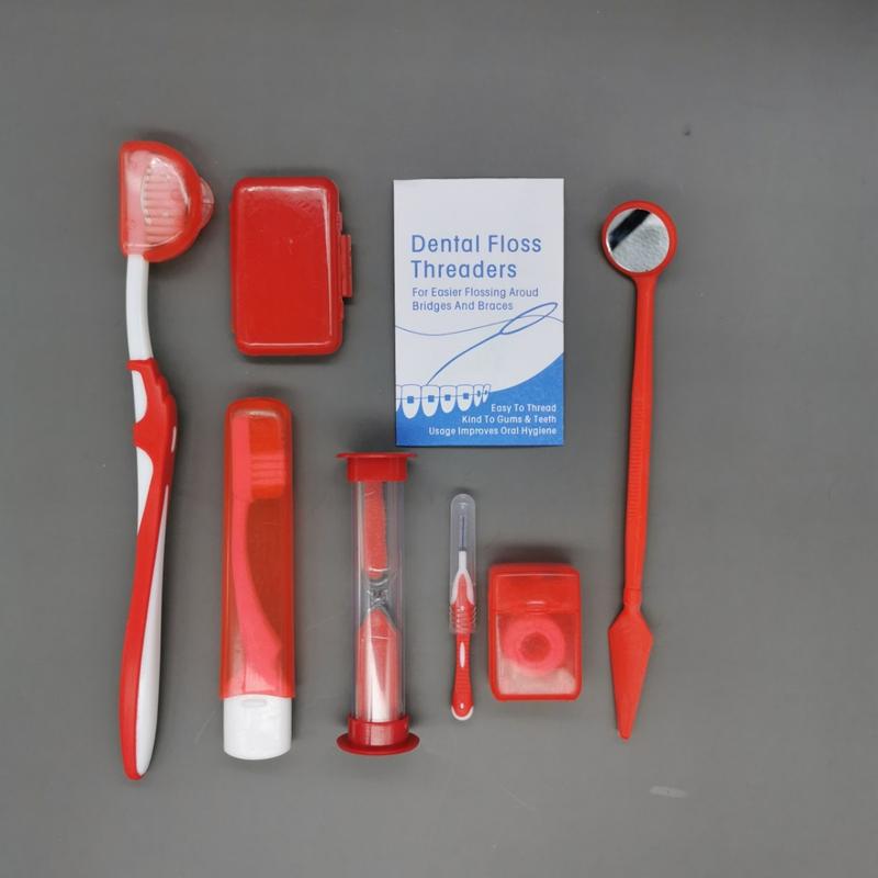 Product Introduction of 8-Piece Oral Care Kit with Soft Bristle Toothbrush, Interdental Brushes & Floss Threaders - Set for Sensitive Teeth and Gentle Cleaning, Travel-Friendly Essentials 3