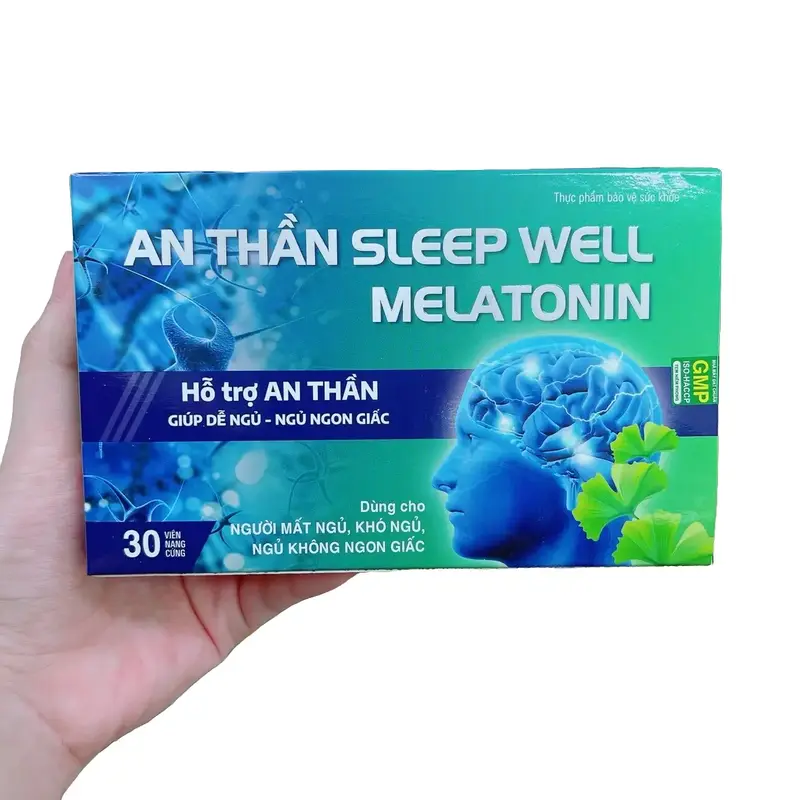 [CHÍNH HÃNG] AN THẦN SLEEP MELATONIN hỗ trợ an thần, giúp dễ ngủ, ngủ ngon giấc (hộp 30 viên) 0