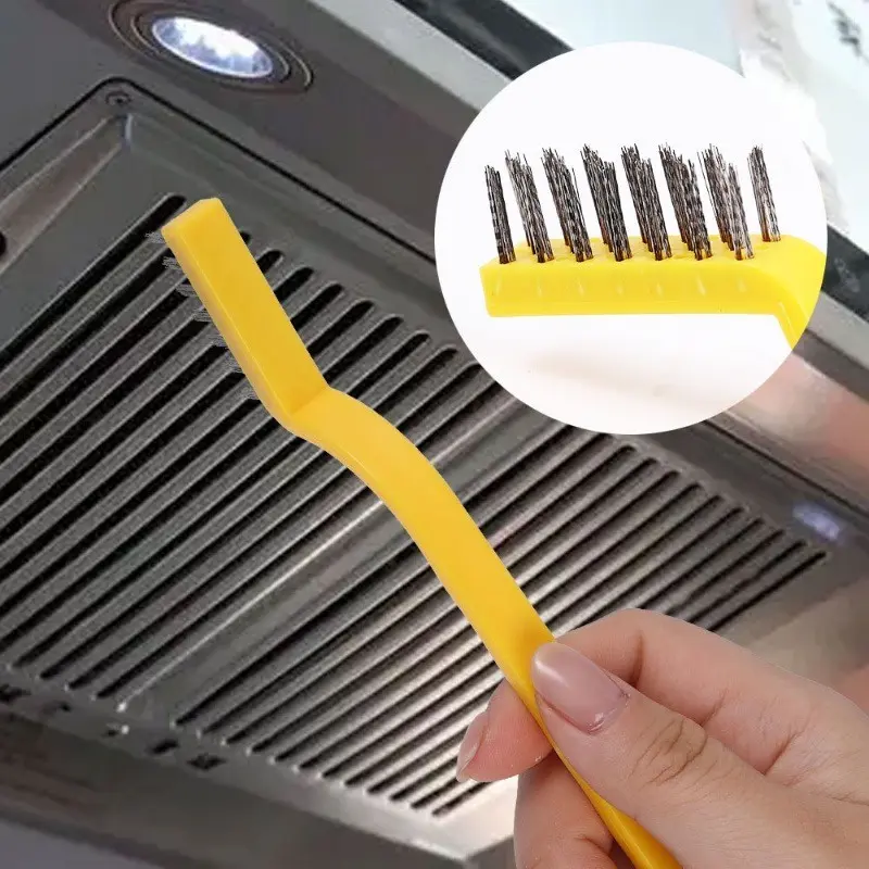 Bàn Chải Làm Sạch Tay Cầm Dài Cho Bếp Ga, Đầu Dây Kim Loại, Phạm Vi Bếp, Mui Xe, Bàn Chải Vết Dầu, Dụng Cụ Làm Sạch Nhà Bếp Đa Chức Năng 6