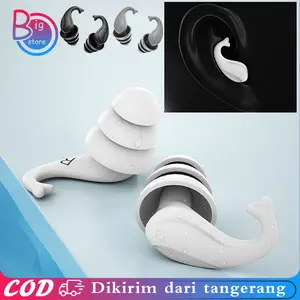 Penutup Telinga 3 Layer Peredam Kebisingan Earplug Tidur Dan Renang Aman Dan Nyaman