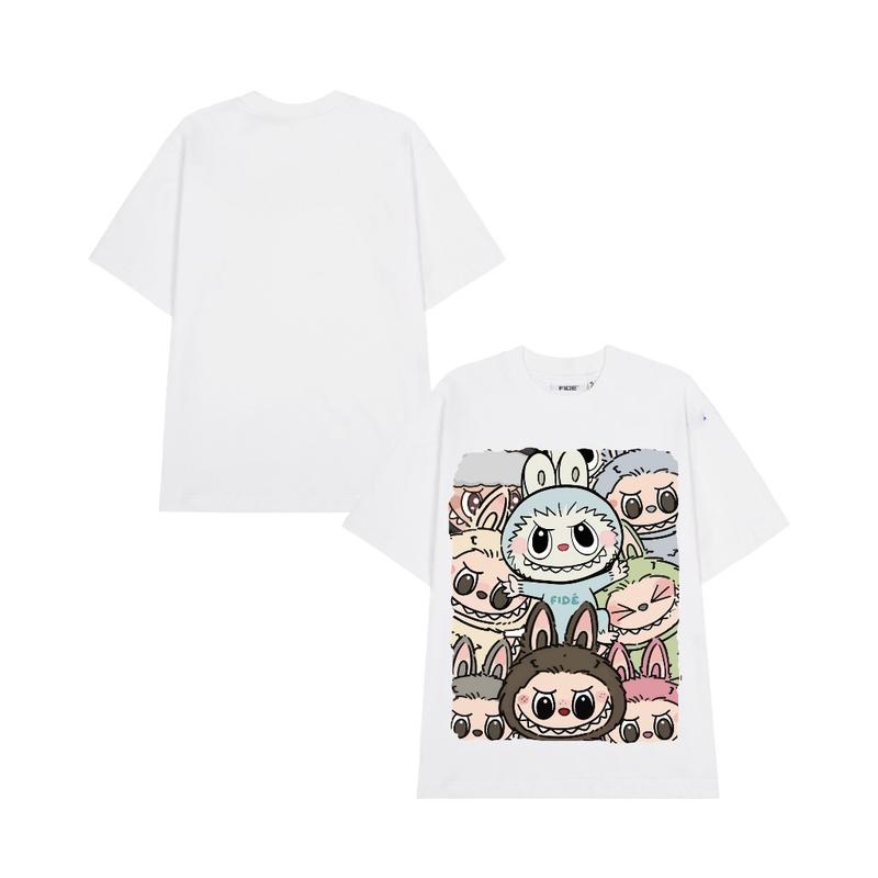 Áo thun  LABUBU phông unisex form rộng local brand nam nữ cổ tròn oversize AT16 3