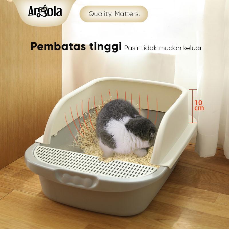 Product Introduction of ANGOLA Cat Litter Box M06 Tempat Bak Pasir Kucing Tempat Pup Toilet Kucing 4