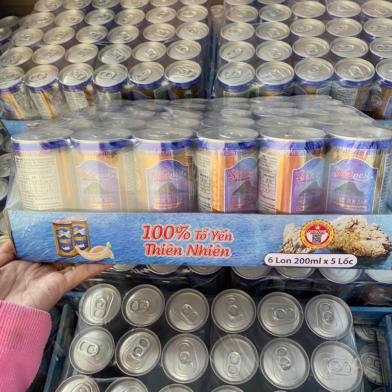 1 THÙNG NƯỚC YẾN SÀO ĐÓNG LON STARTNEST GIẢI KHÁT 30 LON - DUNG TÍCH LON 200ML TỔ YẾN THIÊN NHIÊN TỪ NGUỒN YẾN KHÁNH HOÀ