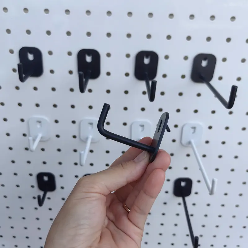 Móc 1 chấu HÌNH CHỮ NHẬT cài bảng Pegboard, Tấm tôn lỗ treo phụ kiện trưng bày Trang Trí Nhà Decor Phòng Decor 5