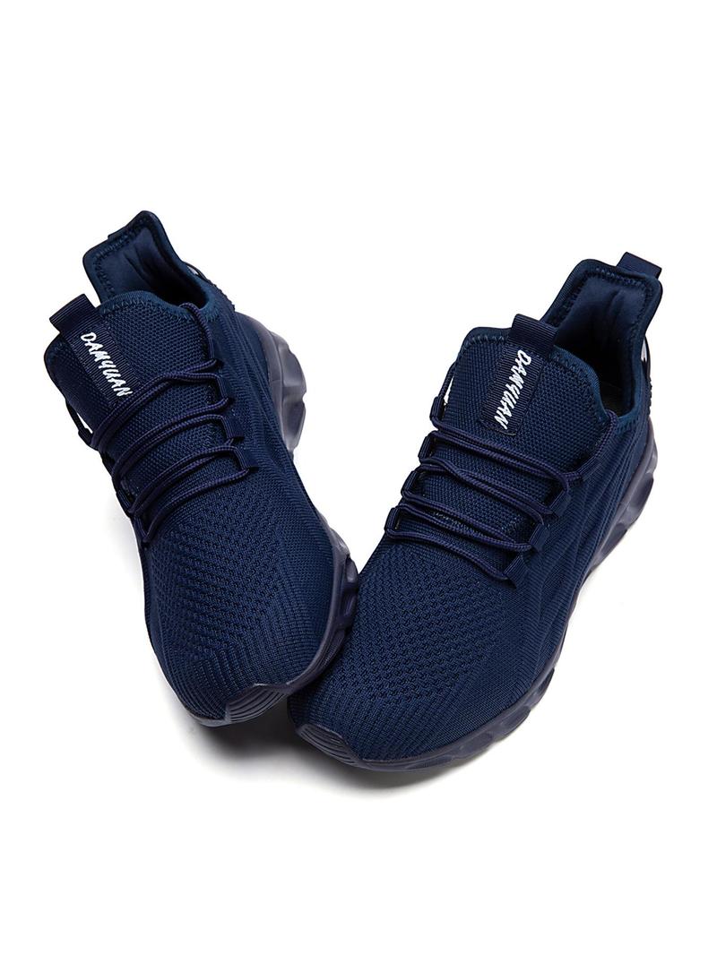 Product Introduction of Men's Minimalist Lace Up Low Top Mesh Sneakers, Casual Breathable Comfortable Sports Running Shoes, All-match Basic Shoes for Daily Wear 3