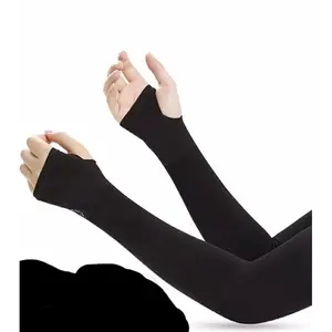 MANSET TANGAN ANTI UV / MANSET HITAM LENGAN PANJANG PRIA WANITA / SARUNG LENGAN MUSLIM WARNA HITAM