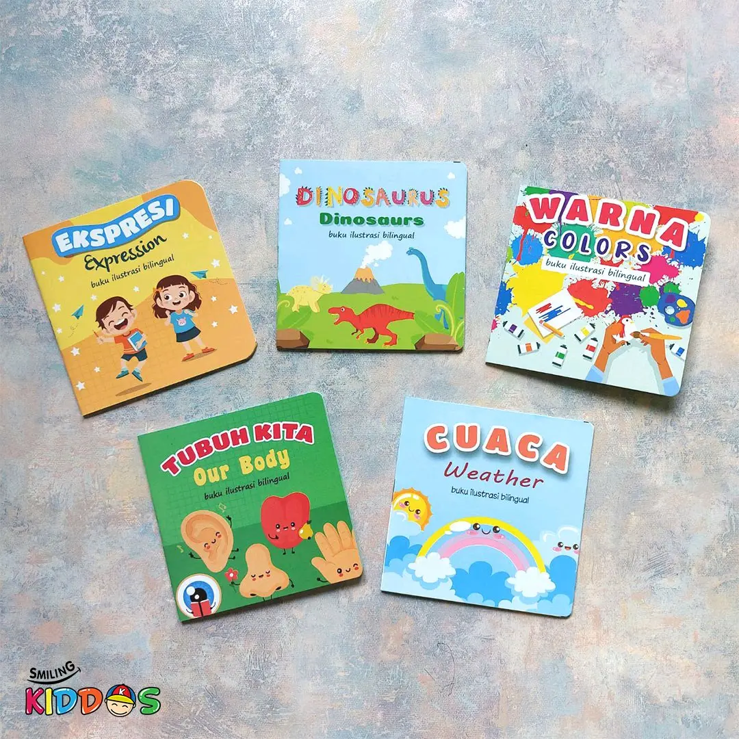 SK MBA - Minibook tubuh kita warna dinosaurus ekspresi cuaca firstbook