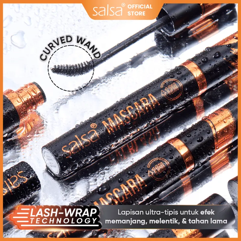 SALSA Everlash Mascara 12H Long-lasting Mascara – Pelentik Bulu Mata | Penebal Bulu Mata | Mascara Waterproof Tahan Lama | Melentikkan dan Memanjangkan Bulu Mata. Maskara Eyelash 3