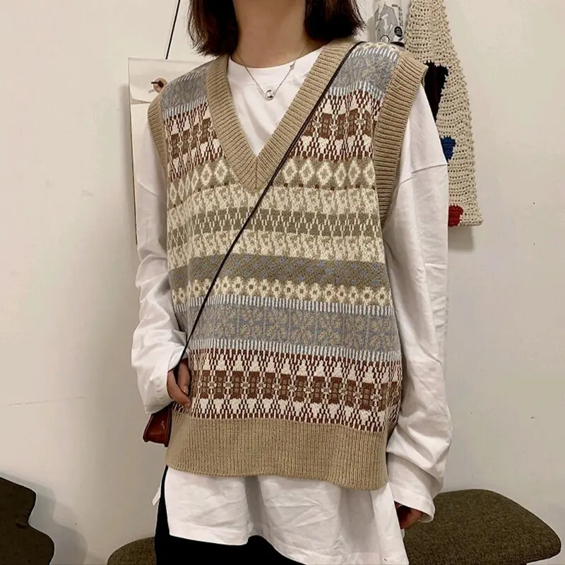 M FESYEN PINA KOREAN VEST OVERSIZE OUTER WANITA JUMBO VEST KOREAN STYLE ROMPI RAJUT WANITA KOREA OOTD KOREAN STYLE OUTER KOREA VEST RAJUT OUTFIT WANITA KEKINAN Y2K KNITWEAR VEST IMPORT KOREA JUMBO OUTER SEKOLAH FASHION KOREA VINTAGE AESTHETIC PINTEREST 8