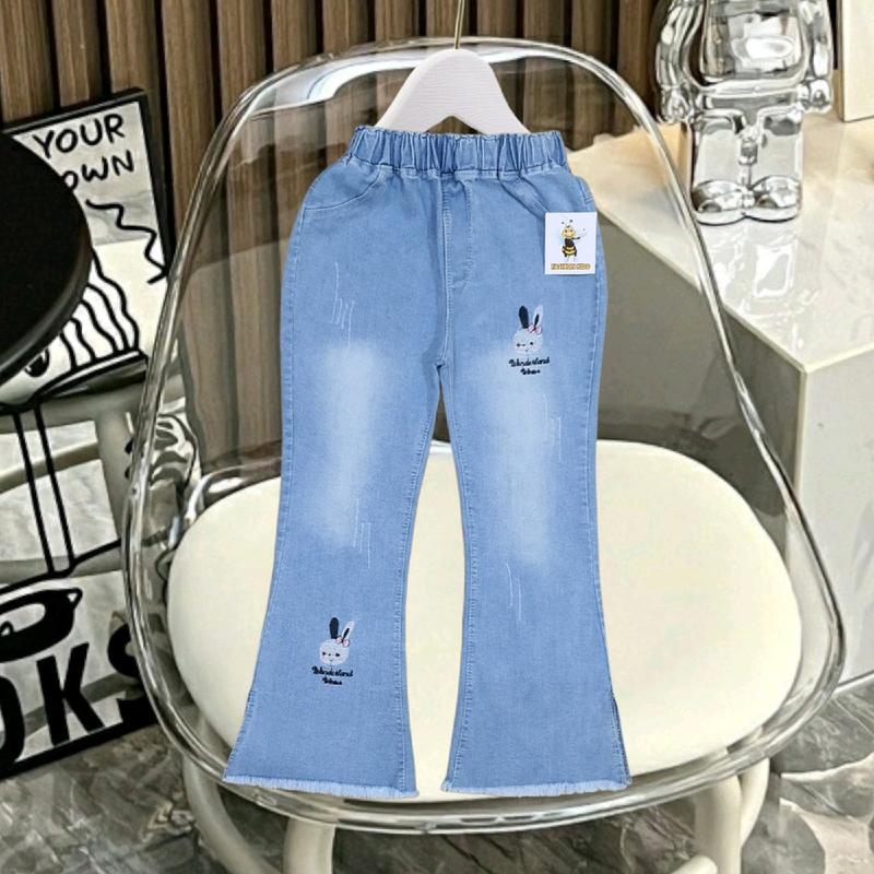 20-38 kg Quần jean bé gái , quần rin dáng loe, dáng vẩy bé gái cho các bé cao ốm/gầy quan ong 2