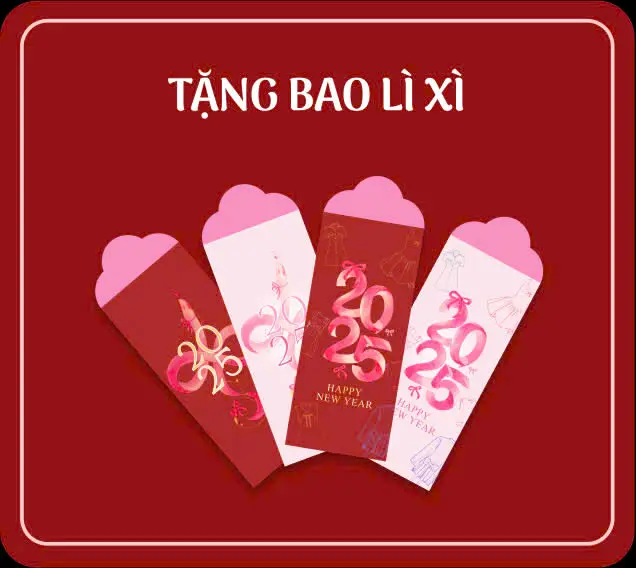 [QUÀ TẶNG KHÔNG BÁN] Bộ ba bao lì xì chúc tết 2025 - Simple Twist