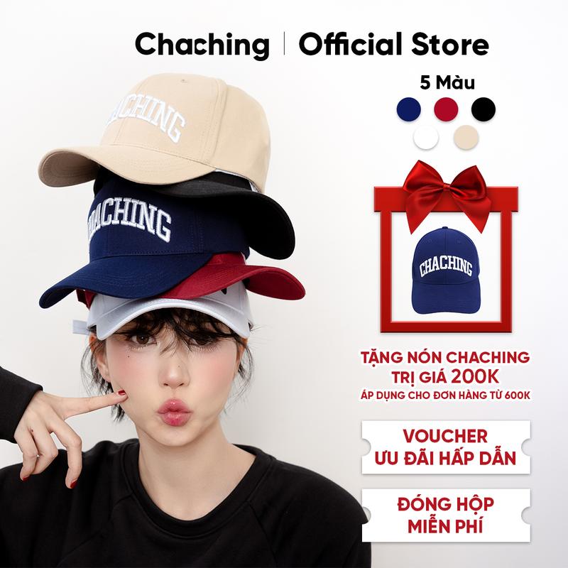 [BẢN MỚI] Mũ Nón Lưỡi Trai Unisex Thêu Logo 3D ChaChing, Nón Lưỡi Trai Nam Nữ, Mũ Lưỡi Trai Đẹp Chất Cotton Form Cứng Cáp