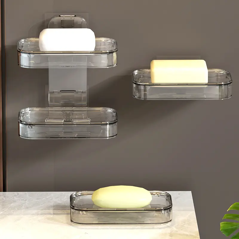 Giá Để Đồ COD-Giá Để Đĩa Xà Phòng, Giá Để Đồ Gắn Tường Cho Phòng Tắm, Phòng Tắm, Hệ Thống Thoát Nước Chịu Lực, Hai Lớp, Không Đục Lỗ, Chịu Tải, Chống Thấm Nước Và Chống Ẩm Mạnh, Phiên Bản Mới Nhất HUGME 3