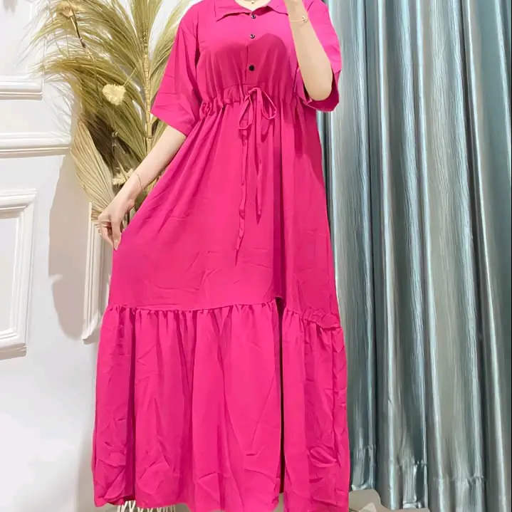 dres wanita amora serut jumbo terbaru bahan cringkel airflow Crinkle 2