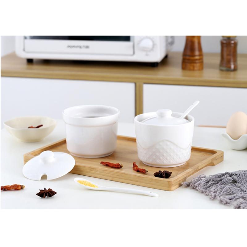 Product Introduction of Ceramic Seasoning Jar Combination Household Box Set High Temperature Resistant Pepper Salt Sugar With Spoon And Label Kitchen Utensils 30