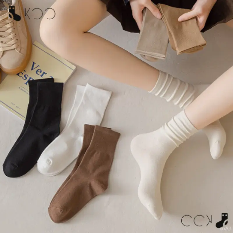 Tất thể thao 3D đệm khí - Chạy 10km như nâng trên sóng Tất vớ cổ cao nữ basic gam màu trung tính dễ mix đồ, vớ cotton dệt kim mềm mại thoáng khí - KooStore tất  da  che  khuyết  điểm  nơ  dày  dặn  cho  hoa  cúc  set  đôi  lưới  tràn  viền ống  chân  ủ Áo