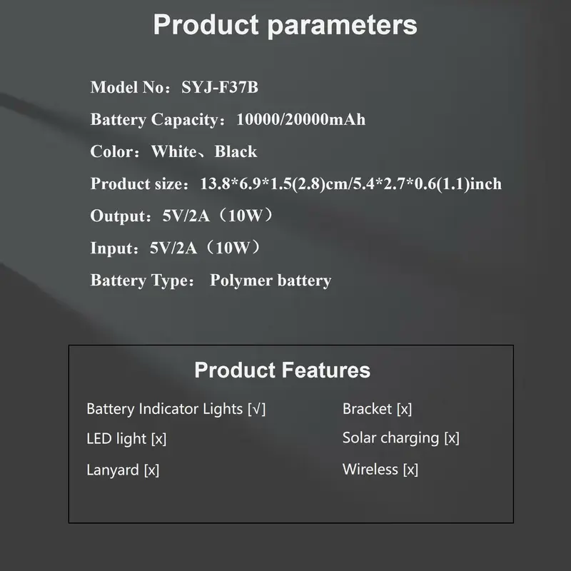 20K/10Kmah Power Bank with Micro & Type-C Inputs, Dual USB Outputs, LED Display Ultra-Portable for Travel, Daily Use, Compatible with iOS/Android & More 4