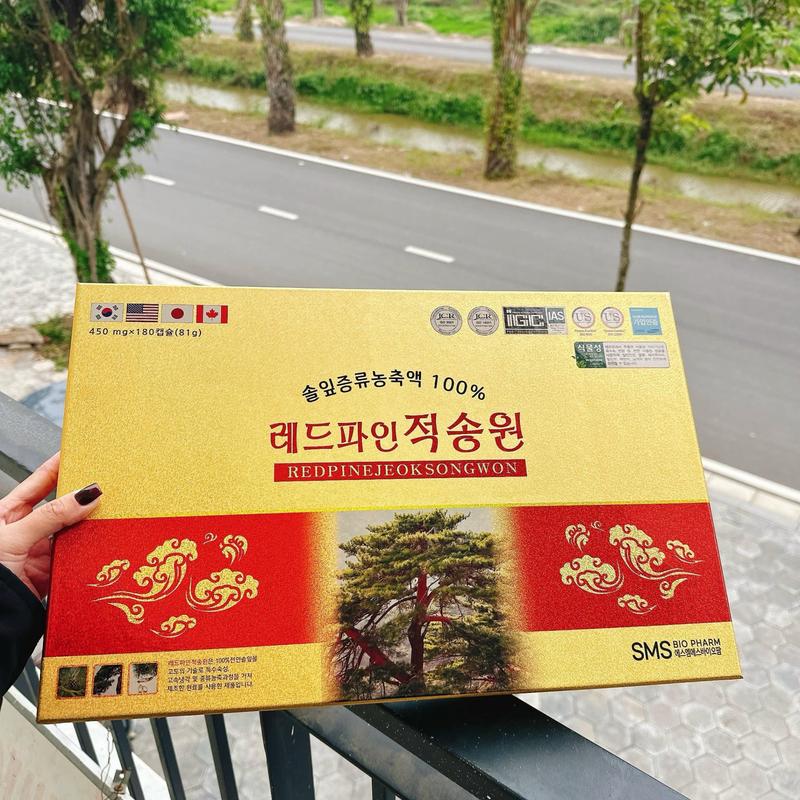 Tinh dầu thông đỏ chính phủ Red pine Jeok Song won - Hộp 180 viên