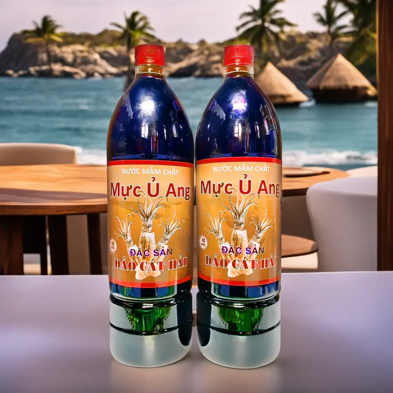 Hai Chai Nước Mắm Chắt Cá Mực (2L)- Ủ 3 năm - Đặc sản đảo Cát Hải Nước Sốt Gia Vị Chua 6