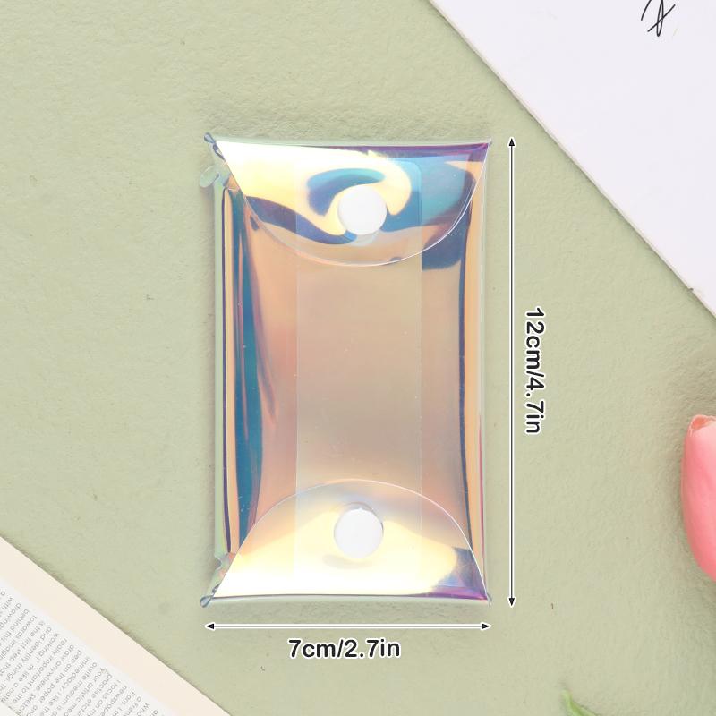 Product Introduction of [QQQ]Mini Anime Doll Display Bag Transparent Coin Purse Keychain Pendant Square Pouch Organizer Key Lipstick Earphone Storage Bag 38