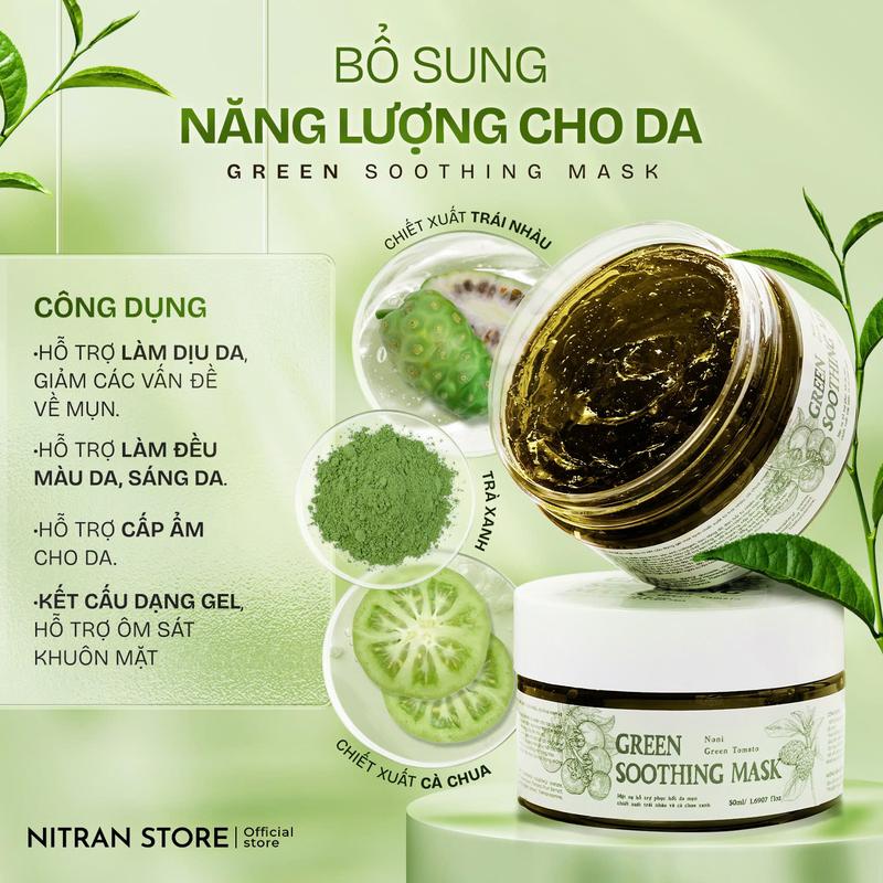 MẶT NẠ THẠCH DÀNH CHO DA DẦU MỤN 50ML - CHIẾT XUẤT TỪ TRÁI NHÀU VÀ CÀ CHUA XANH - TẶNG CỌ QUẸT MẶT NẠ & BÔNG NỞ RỬA MẶT BỌT BIỂN COSMETICS Skincare Dưỡng Ẩm Da Kem Face Làm Đẹp Da Chăm Da Đón Tết