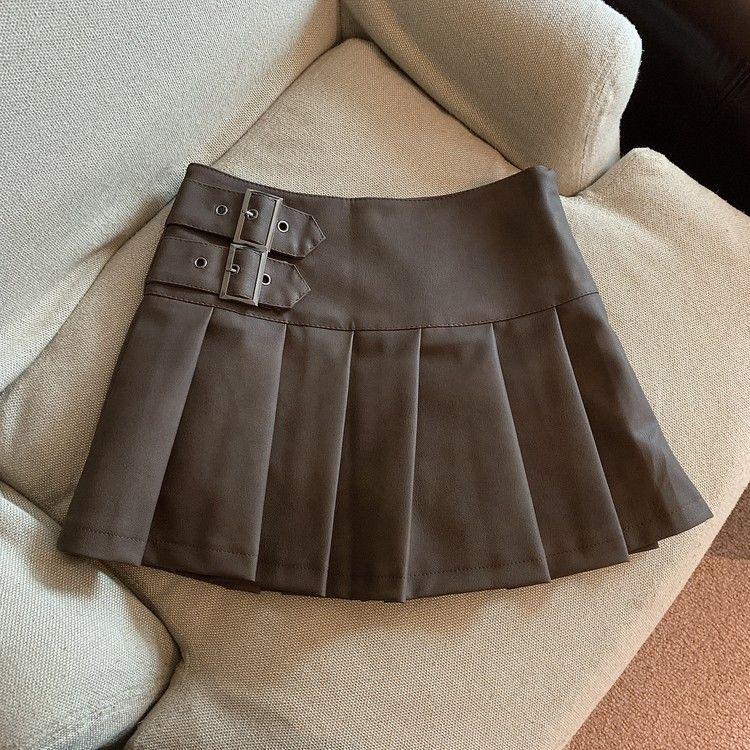Product Introduction of Chân Váy Da, Cỡ Nhỏ Dành Cho Nữ, Cạp Cao, Chữ A, Màu Đen, Cỡ Lớn, Chân Váy Xếp Ly, Thích Hợp Cho Mùa Xuân, Mùa Thu Và Mùa Đông, Hàng Mới Về 2024 3