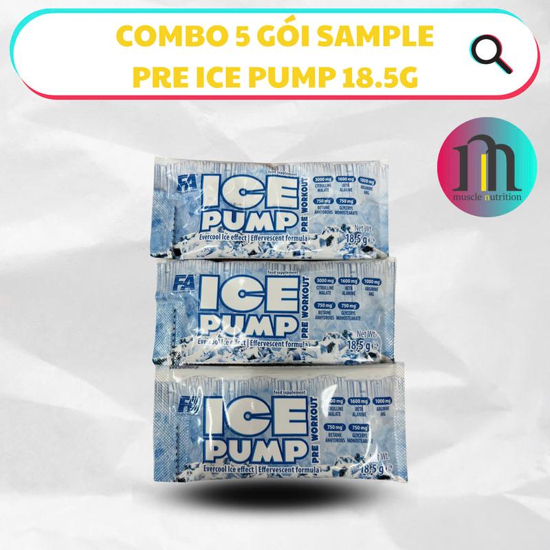 [ Combo 5 Gói Nhỏ ] Thực phẩm bổ sung FA ICE PUMP PRE WORKOUT - Gói 18.5G