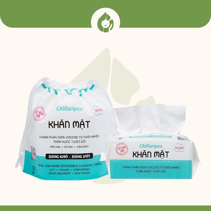Khăn mặt khô Chillwipes dùng 1 lần, mềm mịn - vệ sinh - tiện dụng