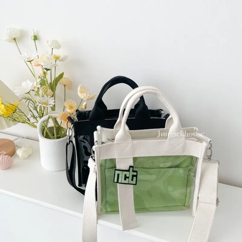 Minnah bag Zipper premium 2in1 pvc bag tas konser Suju seventeen bts exo nct ateez