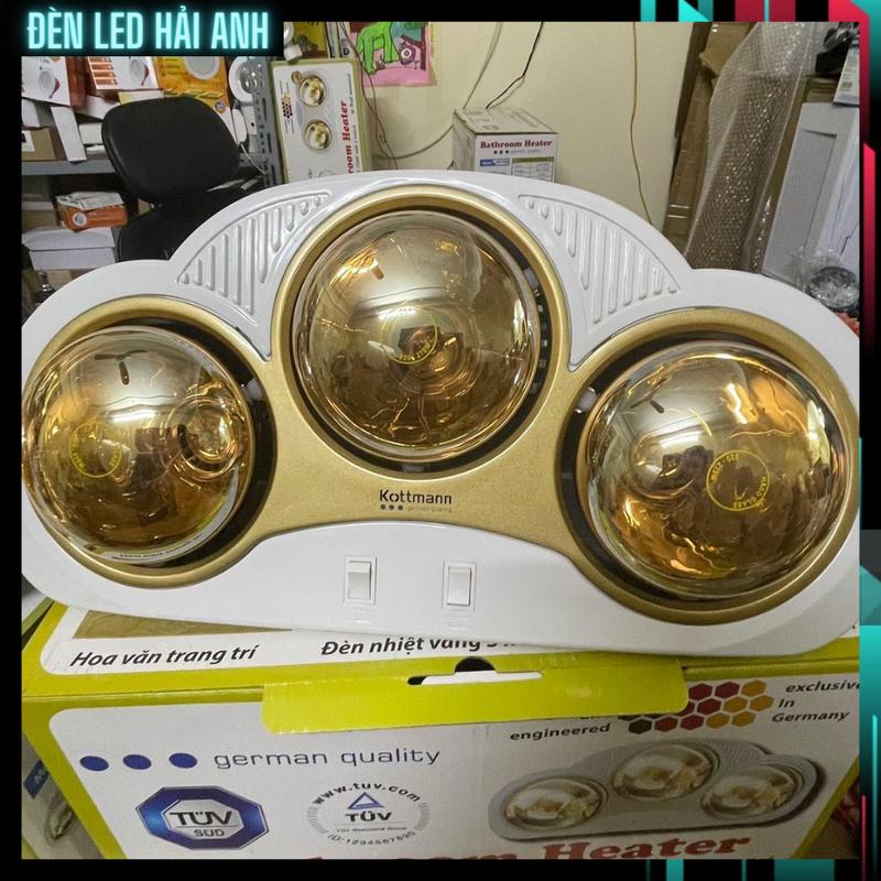 Đèn sưởi Nhà tắm Kottmann loại 2 và bóng 3 bóng Đèn nhà tắm treo tường 2 bóng 3 bóng Máy Sưởi Sưởi Ấm