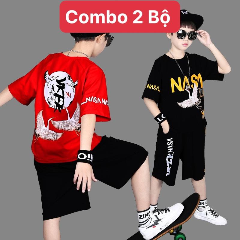 ComBo 2 Bộ Bé Trai 17-40kg [ Freeship ] - Bộ Quần áo trẻ em NASA thun thái 5-14 tuổi mã 60-61.