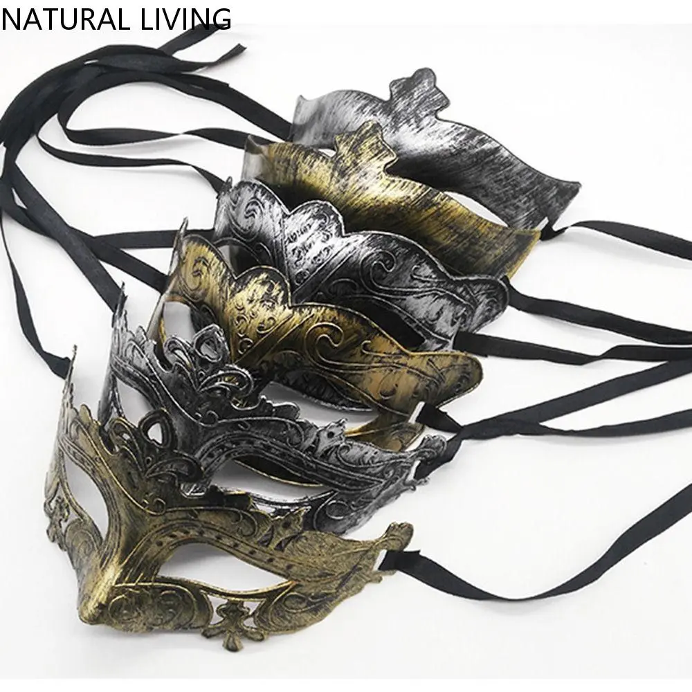 NATURAL LIVING Stage Performance Props Party Cosplay Props Halloween Masks Retro Plastic Jazz Flat Head Mask Carnival Costume Props Creative Half Face Mask Women