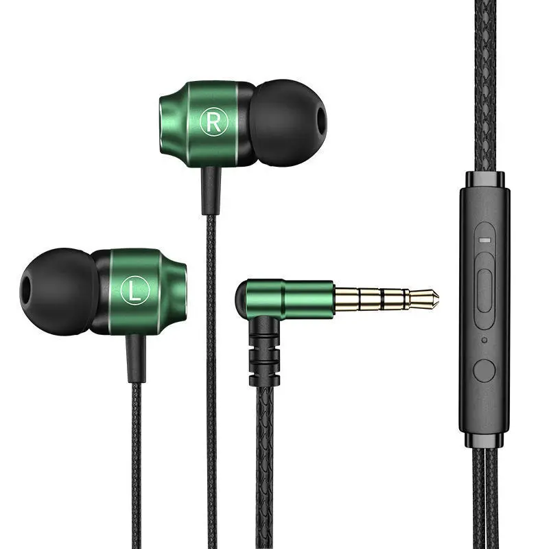 Magnetic Wired Gaming in Ear Headphone L Jack  Bass Stereo Music Headset  Earphone for Mobile Phones and Computer