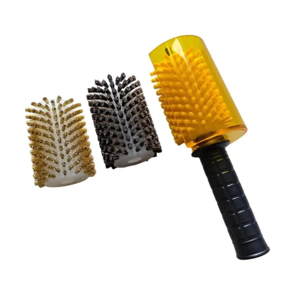 Snowboard Wax Brush Kit Electric Roller Brush Professional with Axle Handle Cover Efficient Ski Brush Set Ski Wax Brushes